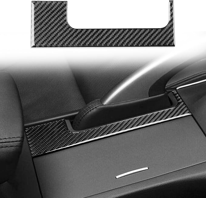 Black Soft Carbon Fiber car Interior handbrake Decoration 1/Piece Decorative Sticker Suitable for Acura TSX 09-14 Carbon Fiber car Interior