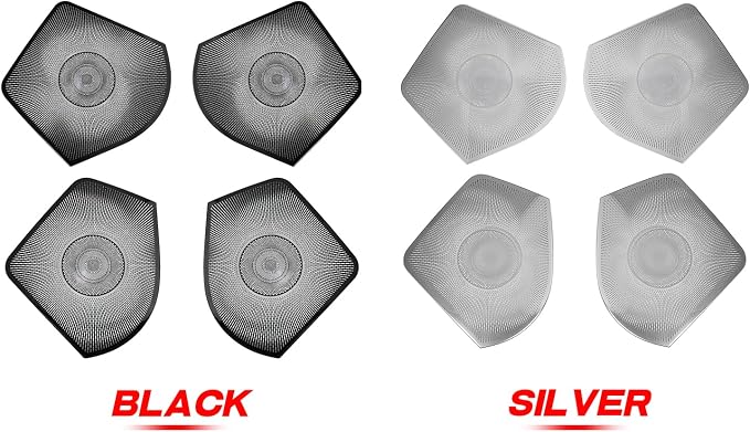 4PCS Speaker Grille Covers Compatible with Kia Soul 2020-2026 Accessories (Silver)