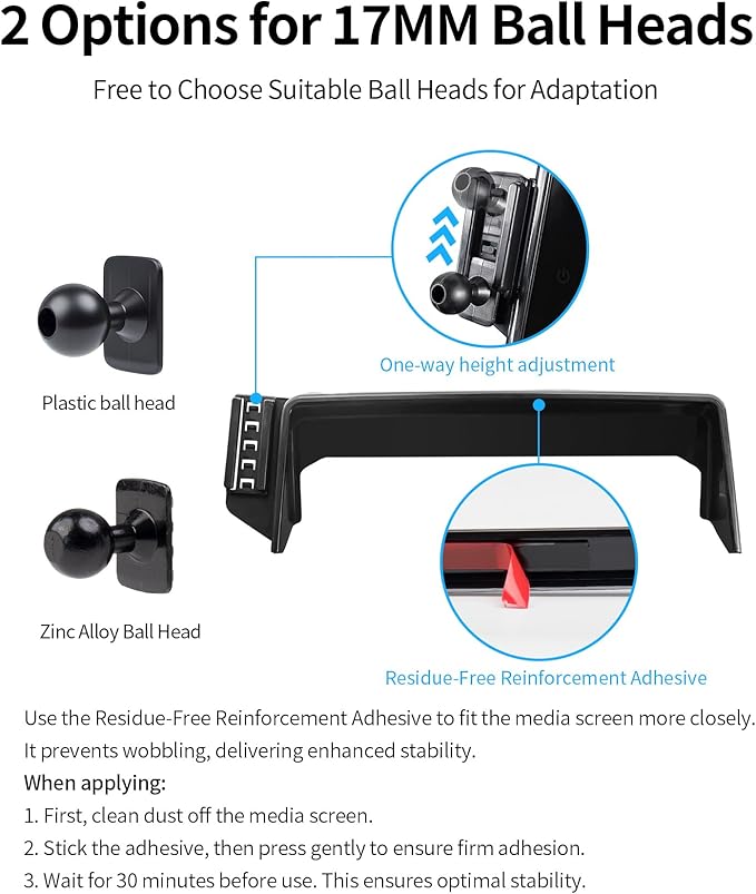 Wireless Charging Car Phone Holder for Toyota Avalon 2019-2022, 9" Screen Fixed Clip, 360° Rotation Car Phone Mount Compatible with MagSafe