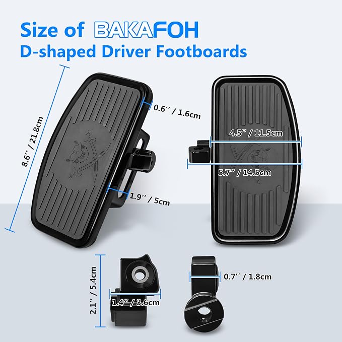 D-shaped Driver Footboards Front Rider Foot Rest Floorboards for Indian Scout Sixty Bobber 2015-2025 Models Foot Pegs Accessories(Black, Skull Swords)