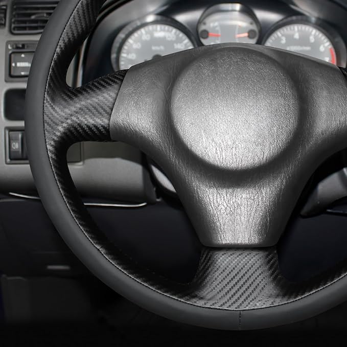 MEWANT Hand Stitch Steering Wheel Cover for Toyota RAV4 1998-2003 / Celica 1999-2006 / Corolla 2003-2008 / Matrix 2002-2008 / MR2 1999-2007 / Supra/Caldina, Custom Fit DIY Wrap Interior Accessories