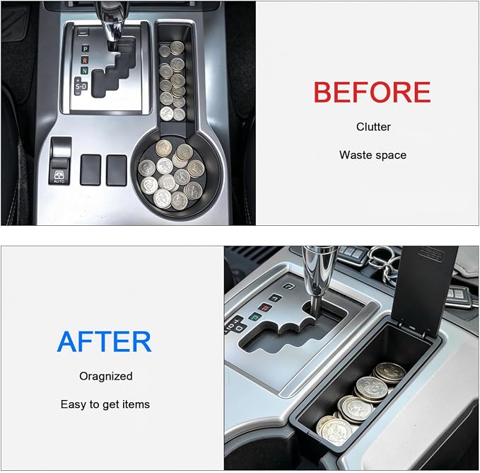 JDMCAR Coin Box Organizer and Hidden Storage Box Compatible with 4Runner Accessories 2010-2023 2024