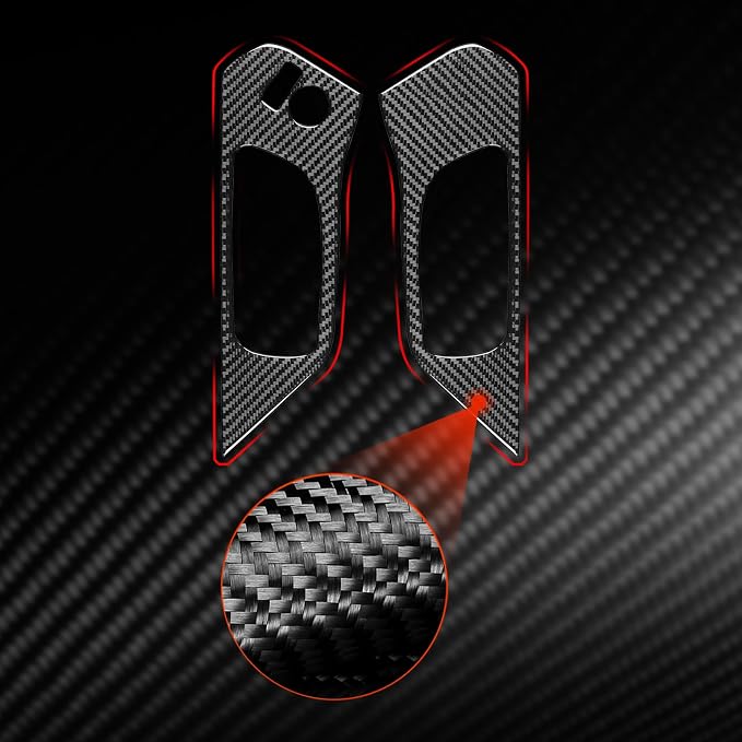 Soft Real Carbon Fiber Compatible with Nissan Altima 2013 2014 2015 2016 2017 2018 Interior Accessories Front Inner Door Handle Cover Trim Decal