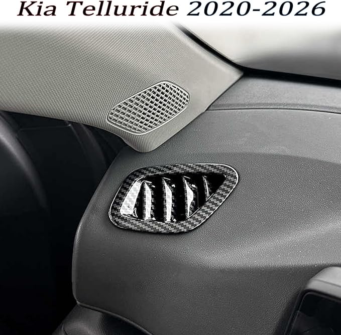 Dashboard Air Vent Cover, for Kia Telluride 2020 2021 2022 2023 2024 2025 2026,Sport Interior Trim Accessories - Carbon Fiber.