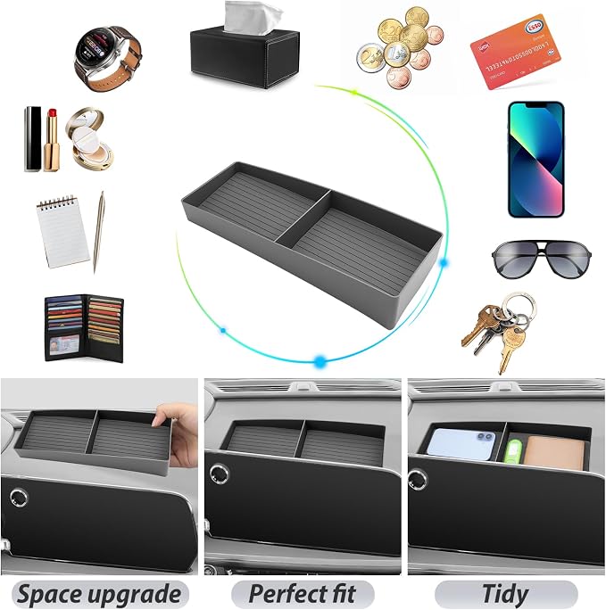 SKTU for 2024 2025 2026 Chevy Traverse Dashboard Organizer 2024 2025 2026 Traverse (LS/LT/Z71/High Country/RS) Dashboard Storage Tray 2024 2025 2026 Chevy Traverse Accessories ABS Durable Tray