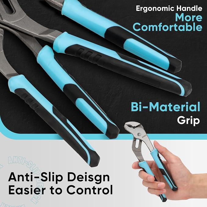 SHALL Groove Joint Pliers & Wrench Set