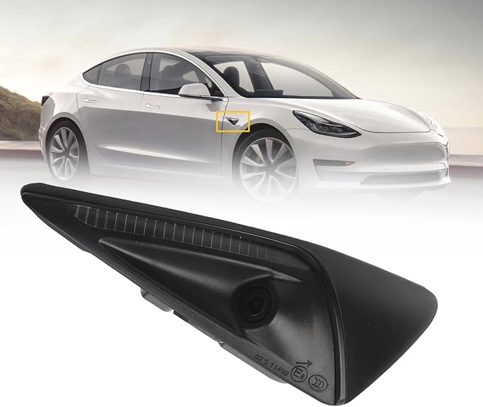 Dasbecan Front Fender Camera Compatible with 2017-2023 Tesla Model 3 2020-2023 2024 2025 Model Y Repeater Camera Right Passager Side Replace 1125107-50-G 1125107-50-J