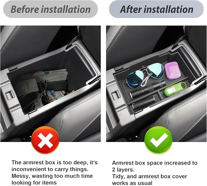 SKTU for 2024 2025 2026 Subaru Crosstrek/Subaru Impreza Center Console Organizer 2024-2026 Crosstrek Console Tray 2024 2025 2026 Impreza Accessories Tray 2024 2025 2026 Crosstrek Accessories (Black)