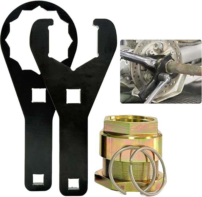 Axle Nut Wrench & Rear Jam Clip for TRX250X 300EX 400EX ATC250R | for ATC250R 350X, FourTrax 250 300, TRX300X, TRX400X, Sportrax 400, 08-0479, 90308-HB9-000
