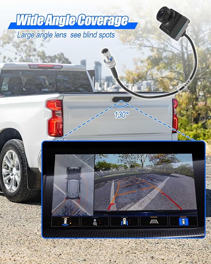 84929557 Rear View Camera Replacement Fit for Chevy Silverado 1500 2500 3500 2019-2025 GMC Sierra 1500 2500 3500 2019-2025, Rear Backup Camera Replace 84486910 84822834