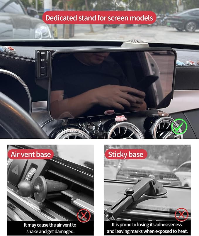 15W Wireless Fast Charger for Mercedes Benz GLC-Class 2020-2022/C-Class 2019-2021 Accessories 10.25 inch Screen Fixed Clip, Auto Accessories Navigation Bracket, 360° Rotation