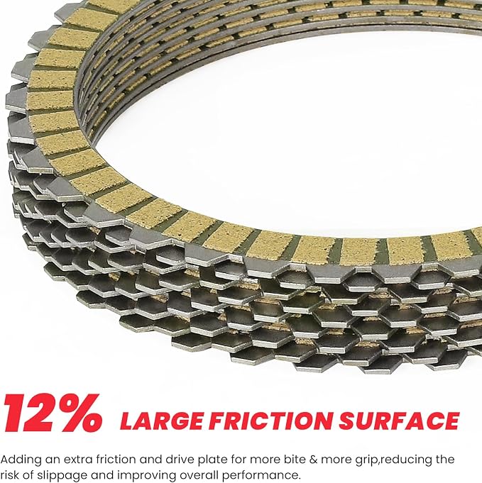 Extra Plate Sportster Friction Steel Clutch Disc Kit compatible with Harely Davidson Sportster 1991-2017 Big Twin Tourign Dyna Softail 1990-1997 Buell All Models 91-2002 17PCS Big Twin Clutch