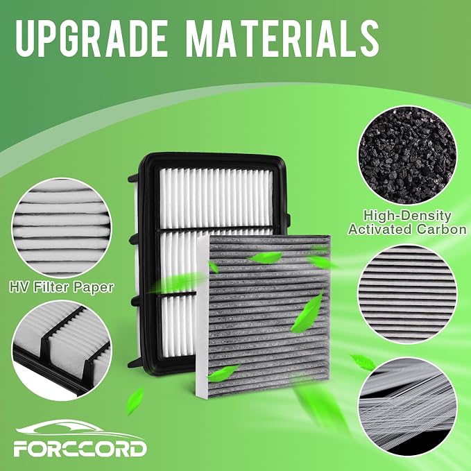 Engine & Cabin Air Filter Fit for 2018-2022 Honda Accord 1.5L Gas Activated Carbon Cabin Filter Replacement CF10134 CA12290 Car Accessories