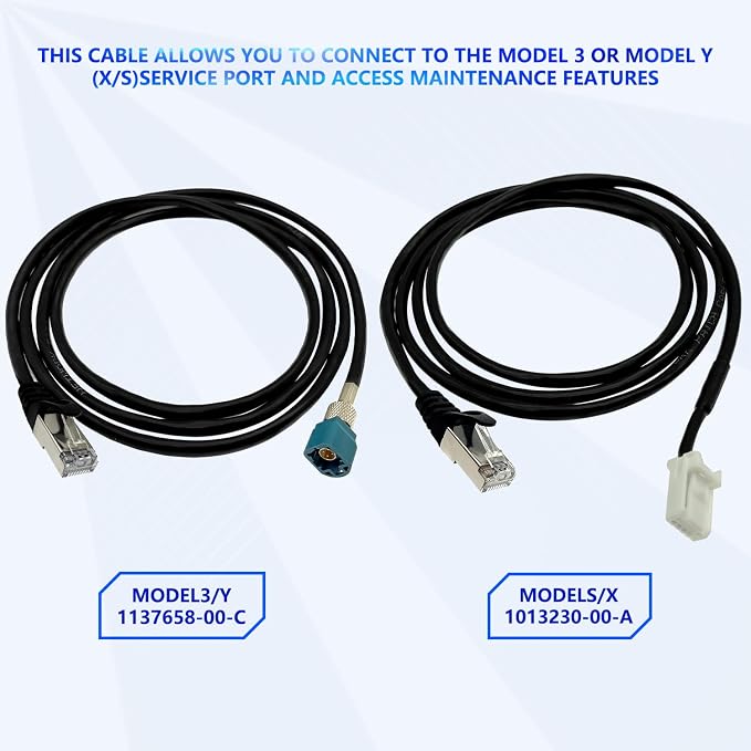 ZKTOOL Diagnostic Cables Set for Tesla Model S 3 X Y, USB OBD2 Diagnostic Tools Adapter for Lanuch X431 PADIII/PADV/PADVII/EV MAX/PRO 3S+V3.0 Ultra Tablets.with OBDII Adapter Harness 1013230-00-A.