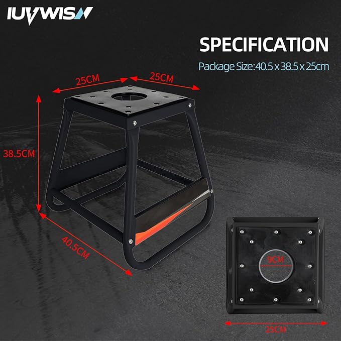 Dirt Bike Stand Motorcycle Lift Panel Stand Maintenance Detachable Anti Slip Heavy Duty Universal Stand for Most Motorcycles Motocross Dirt Bike Dual Sport Enduro Black