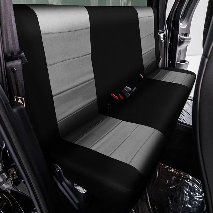 SAPUBK Custom-Fit Rear Seat Covers Replace for 1997-2003 Ford F-150 Super Cab Rear 40/60 Split Bench, Knitted Fabric Composite Soft Foam Lining Airmesh Breathable Seat Cover Cushion