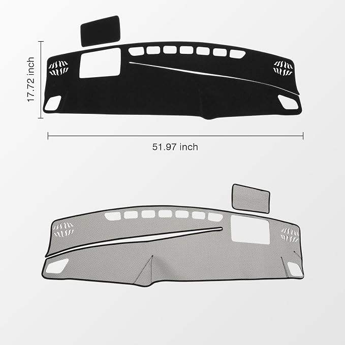 KUST Black Dash Cover Compatible with Toyota Crown 2023-2026 (with HUD) (NOT fit Crown Signia) Polyester Dashboard Cover Non-Slip Dash Protector Accessories for Crown Custom Fit Dash Mat No Glare