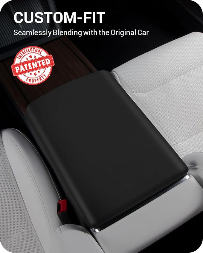 BASENOR 2022-2025 Tesla Model S Model X Center Console Organizer and Center Console Cover