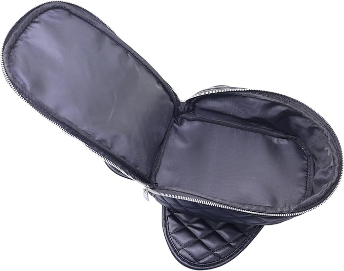 Magnetic Motorcycle Tank Bag black fit for Harley Sportster 883 1200 Forty Eight - Waterproof PU Leather Quick Release Fuel Tank Pouch