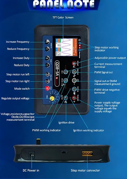 Ignition Coil Tester, Automotive Relay Tester, Coil & ECU Testers for Fuel Injectors, PWM-Controlled Solenoid Valves, Automobile Actuator Drive Detector