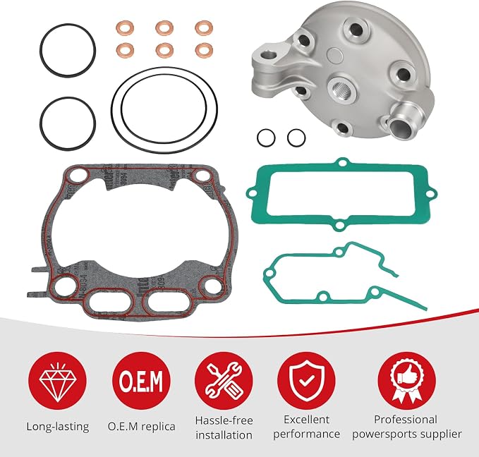 JAVIK Cylinder Head With Gasket For Yamaha YZ250 2001-2002 & 2011-2024 O.E.M#5MW-11111-02-00