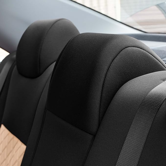 FH Group Custom Fit Seat Covers Specifically Made for 2012-2017 Toyota Camry LE | SE | XSE | XLE - Ultraflex Neoprene Waterproof Car Seat Cover, Rear Set Beige