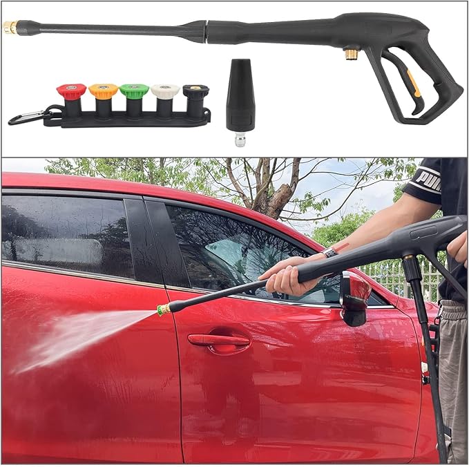 Bear Force Replacement Spray Gun with Extension Wand & M22-15 Connector, Compatible with Some of Ryobi, Greenworks, Craftsman, Kar-cher, SunJoe, Westinghouse, LWQ Electric Pressure Washer Max 1900 PSI