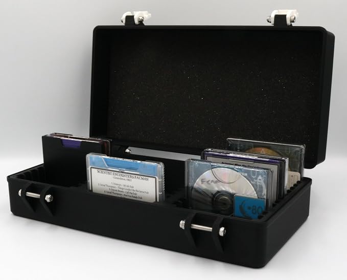 MiniDisc Carrying Case - Rugged & Protective - Holds 36 Mini CDs