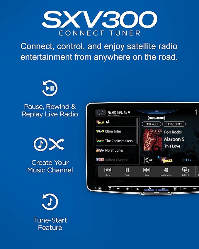 SiriusXM SXV300v1 Connect Vehicle Tuner Kit for Satellite Radio with Free 3 Months Satellite and Streaming Service (Renewed)