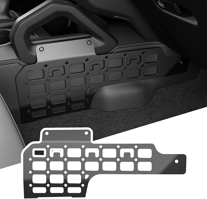 PTYYDS Passenger Side Molle Panel Compatible with 2021-2025 Ford Bronco 2/4 Door Molle Panel Center Console Storage Replacement for 2021-2025 Ford Bronco Accessories