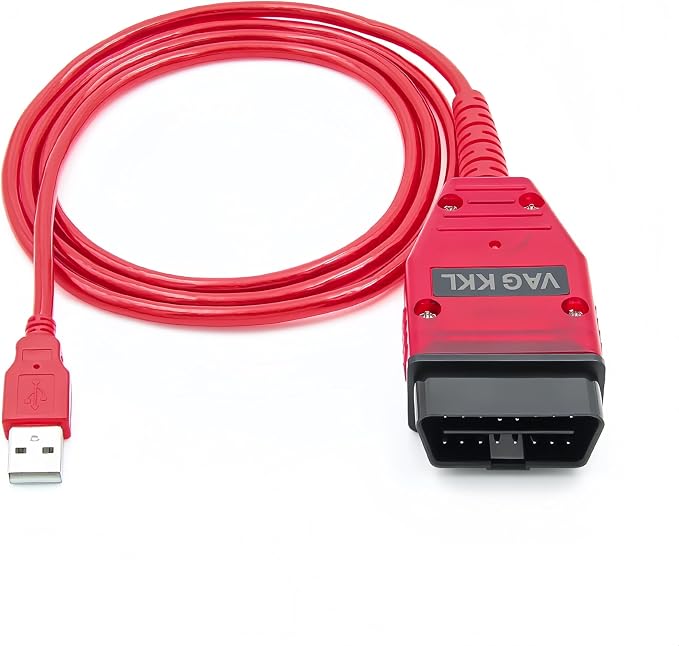 409 OBD2 Diagnostic Cable for VW Audi Skoda and Seat, Built in FT232RL and 2 Real 9241A Chips, Compatible for VAG KKL 409, Driver/APP Must Be Installed