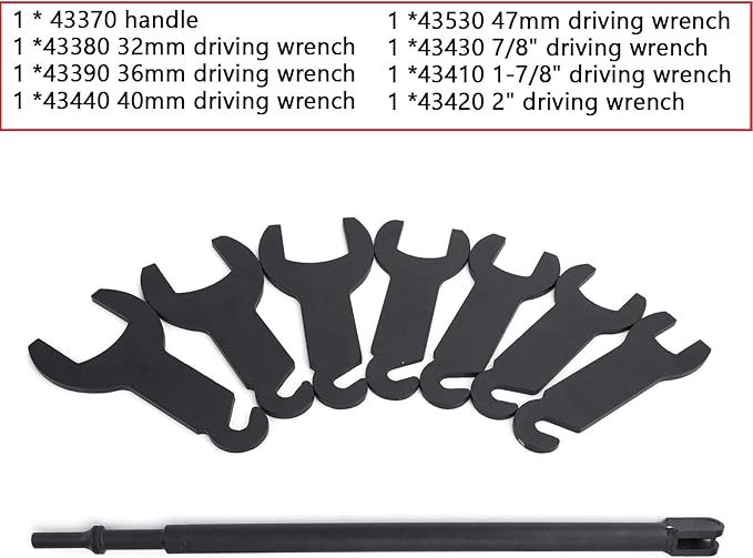 43300 Pneumatic Fan Clutch Wrench Set Removal Tool Kit Gear Assisted Positioning Tool for Ford GM Chrysler by Lucky Seven