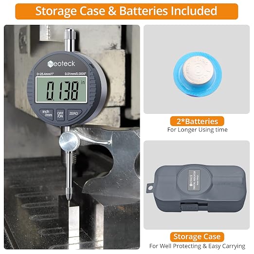 Neoteck 1'' Digital Indicator+0.03'' Test Indicator Set
