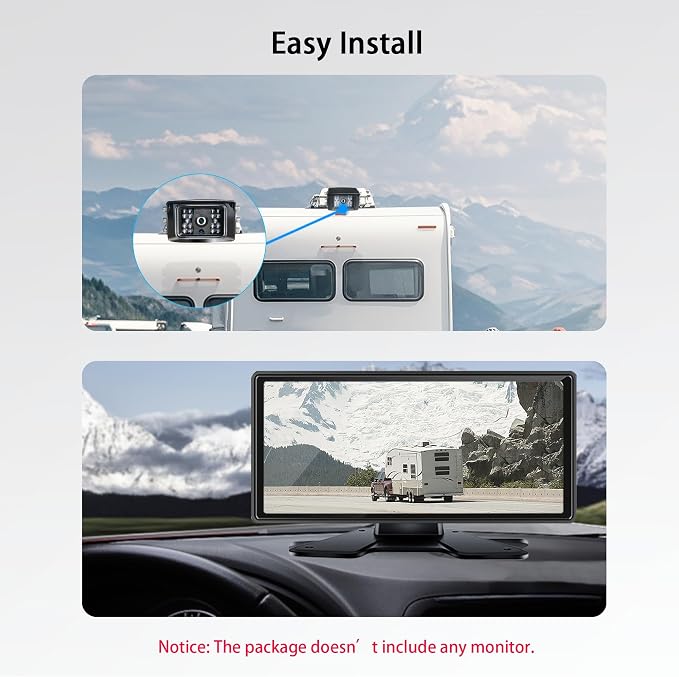 1080P HD Backup Camera for RV, PAL NTSC Reverse Camera with RCA&4 Pin M12 GX12 Connector for CVBS AHD Screen, Night Vision Waterproof Replacement Rear View Camera for RV Camper Truck Trailer Bus Van