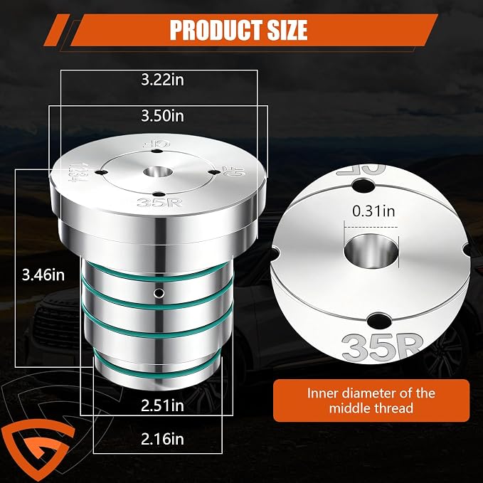 Reverse Drum Tester Tool for Ford 6L80 & 6L90 Transmission, 35R / 1-2-3-4 Drum Testing Tools Leak & Crack Inspection Tool