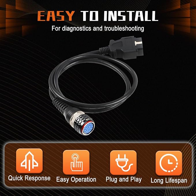 PANGOLIN 88890304 Automotive Scanner Cable OBD2 Cable for Volvo 88890300 88894000 Diagnostic Adapter Tool Excavator Spare Parts