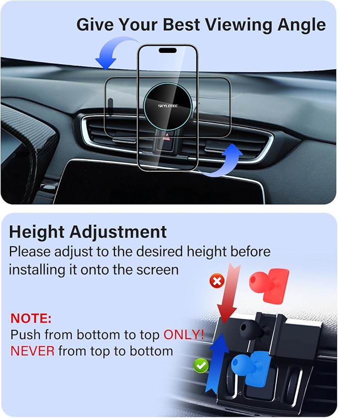 SKYLOTEC Phone Holder for Honda CR-V CRV 2017-2022 Accessories Car Magnetic Phone Mount Compatible with MagSafe, Strong Magnets Fast Wireless Charger CR V Cell Phone Holder