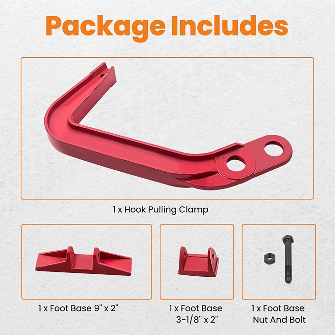 maXpeedingrods Auto Body Clamps Hook Autobody Tool Frame Jumbo 6 Tons Deep Hook Pulling Puller Clamp Long 19"