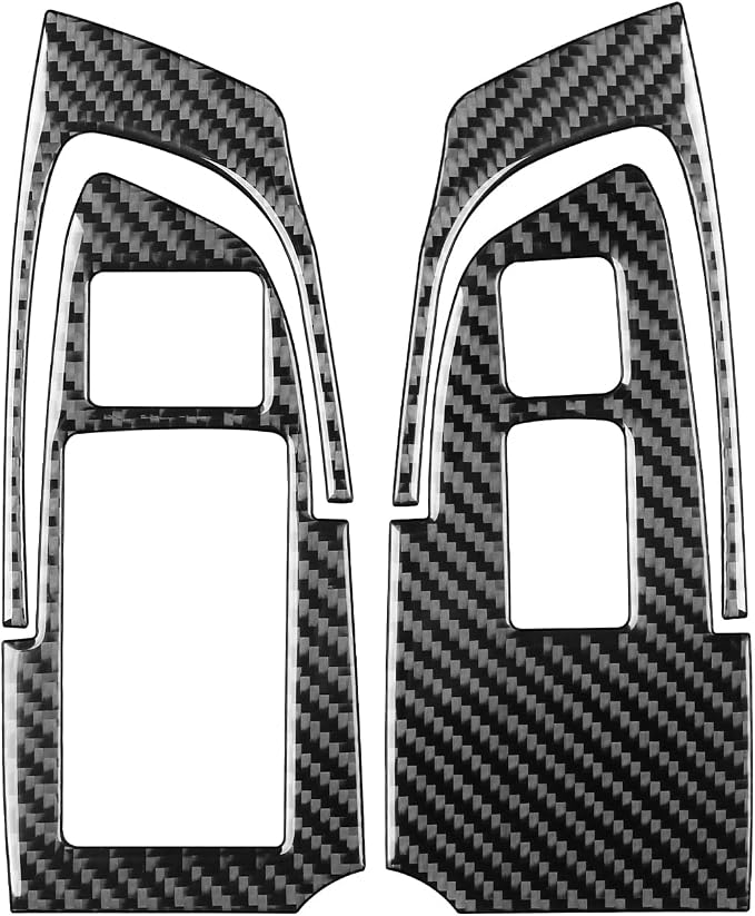 Black Soft Carbon Fiber car Interior Rear Front Window 4/Piece Decorative Sticker Suitable for Acura TSX 09-14 Carbon Fiber car Interior