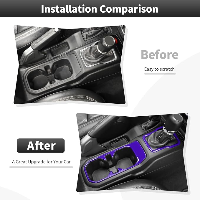 23PCS Full Set Interior Decor Trim Kits Fit for 2018-2023 Jeep Wrangler JL JLU & Gladiator JT 4Door Dashboard Cup Holder Headlight Switch Gear Shift Roof Speaker Map Light Inner Door Bowl Trim