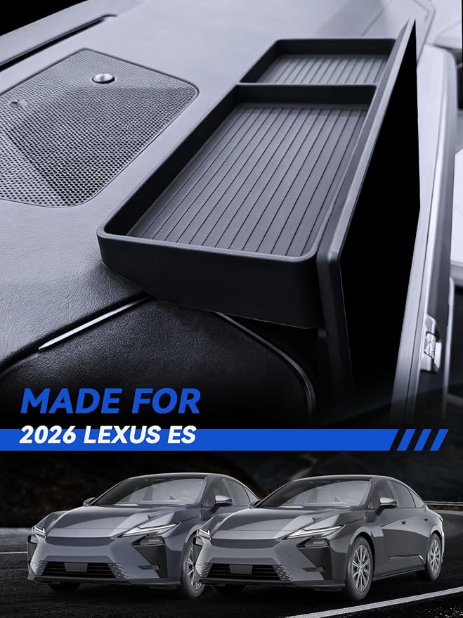 for ES Dashboard Console Organizer 2026 Lexus ES 350e/ES 350h/ES 500e Accessories Behind Screen Organizer Storage Box Console Dash Tray