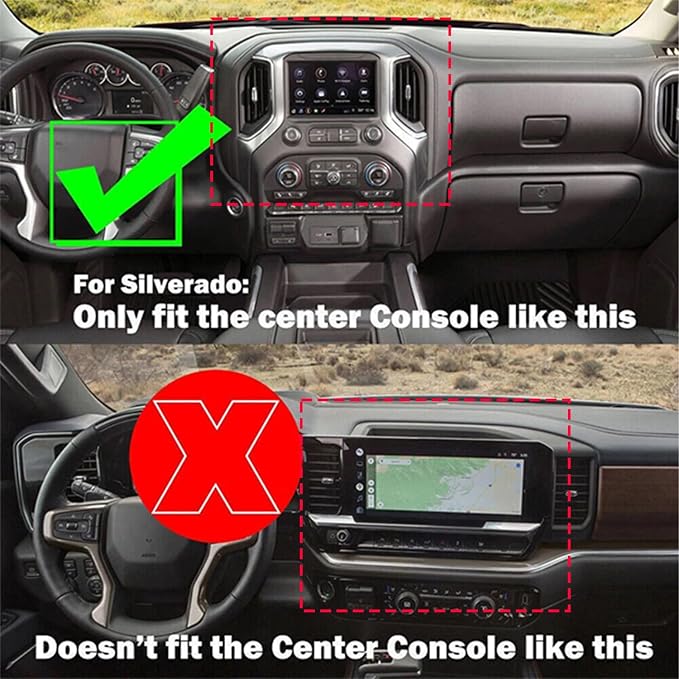 JeCar 2pcs Carbon Fiber Interior Trim Kit Interior Accessories for 2019-2021 Chevrolet Chevy Silverado