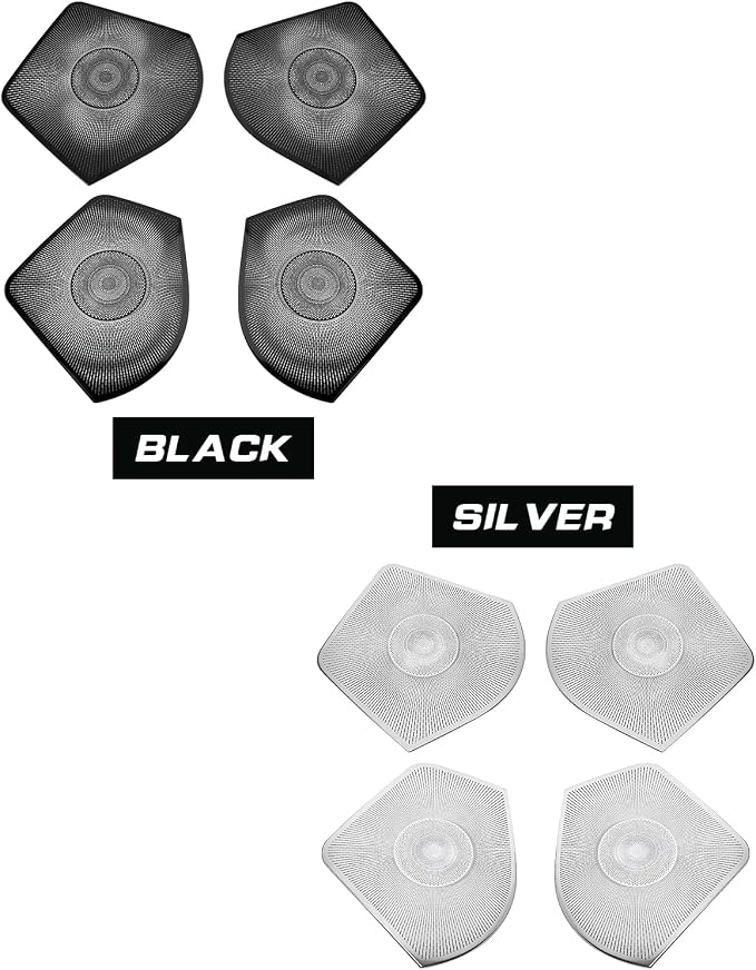 Stainless Steel Car Door Speaker Cover Car Interior Chrome Car Door Speaker Decor Cover Set Compatible with Kia Soul 2020-2025 Accessories (Black)