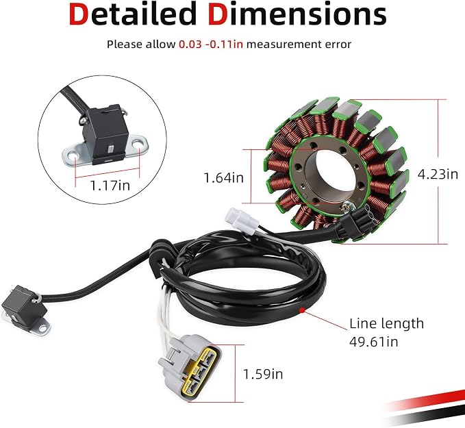 Generator Stator Coil & Gasket For Yamaha Grizzly Kodiak 700 YFM700 YFM700K 2016 2017 2018 B16-H1410-00-00