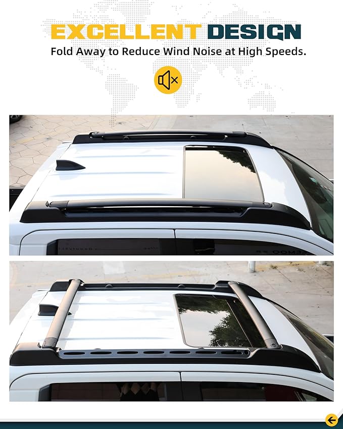 260LBS Aluminum Roof Rack Cross Bars Fit for 2024 2025 2026 Toyota Tacoma Double Cab | Heavy-Duty, Waterproof & Rustproof | for Kayak, Bike, Snowboard Low Profile OE Style Tacoma Storage Accessories