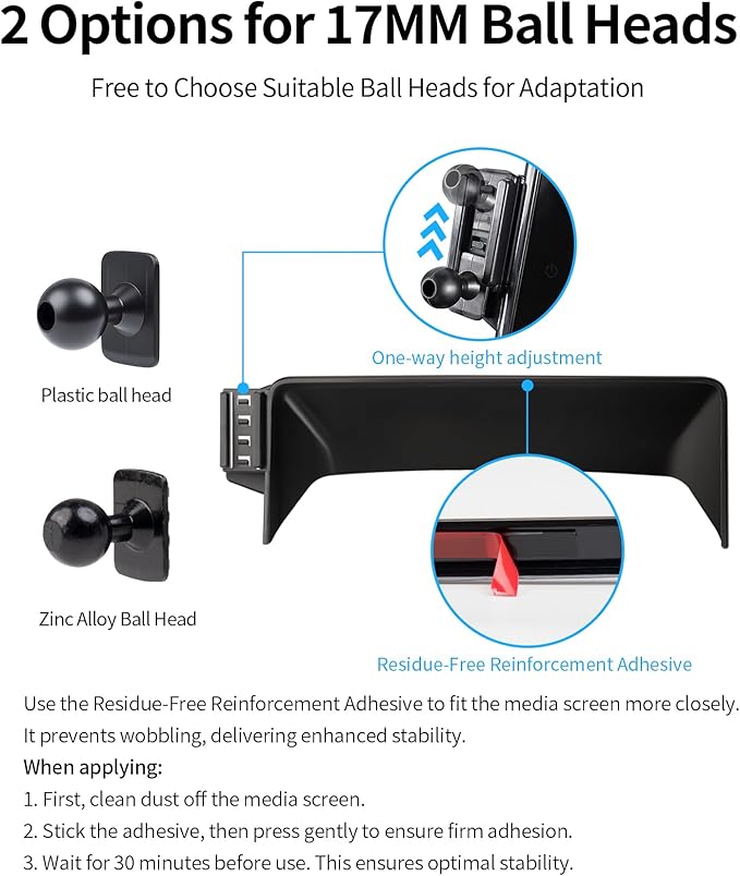 Wireless Charging Car Phone Holder for Honda Accord/Hybrid 2018-2022, 8" Screen Fixed Clip, 360° Rotation Car Phone Mount Compatible with MagSafe