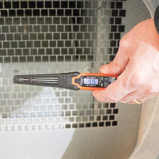 Klein Tools IR07 Dual Infrared (IR) and Probe Pocket Size LCD Digital Thermometer & ET05 Digital Pocket Thermometer
