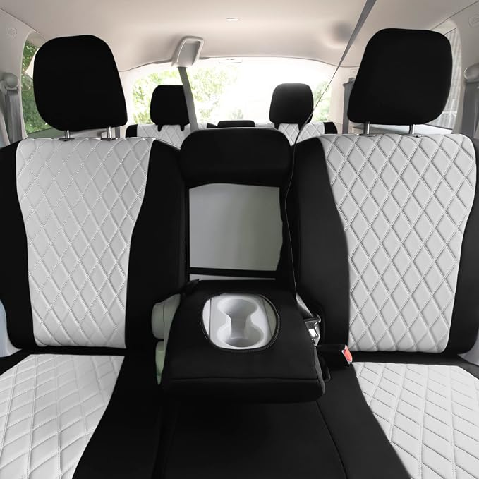 FH Group Custom Fit Car Seat Covers Specifically Made for 2016–2022 Honda Pilot, 2nd Row Set Gray Ultraflex Neoprene, Waterproof Car Seat Cover, Honda Accessories