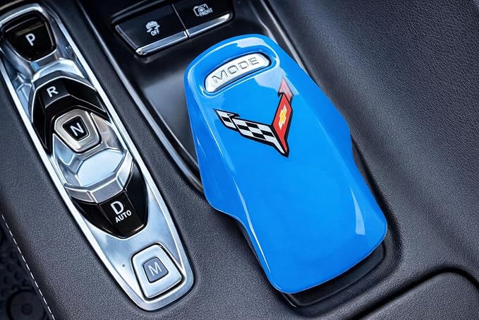 SR1 USA C8 Corvette Interior Drive Mode Selector Trim Cover Knob - Color Matched OEM-Style Upgrade - Fits 2020-2026 Corvette Stingray, Z51, Z06, E-Ray Coupe & Convertible (Rapid Blue)