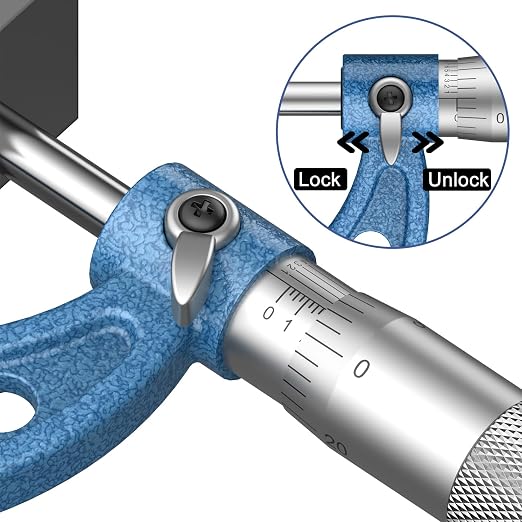 HDLNKAK Outside Micrometer Set, 4-5" Machinist Micrometer, 1 Pcs Machinist Tool Set, 0.0001" Graduation Micrometer Set, Alloy Precision Micrometer, Micrometer Standard Set with Case